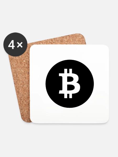 Bitcoin - Untersetzer (4er-Set) - Weiß