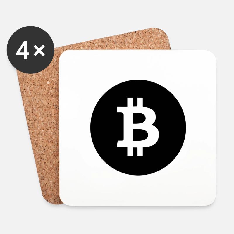 Bitcoin - Untersetzer (4er-Set) - Weiß