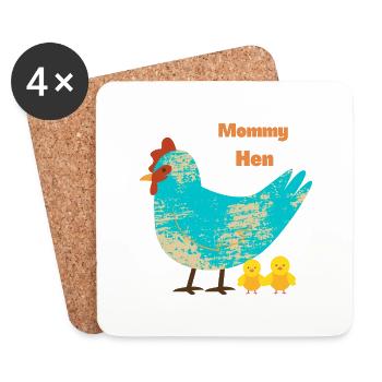 HEN MOMMY - Coasters (set of 4) - white - Front