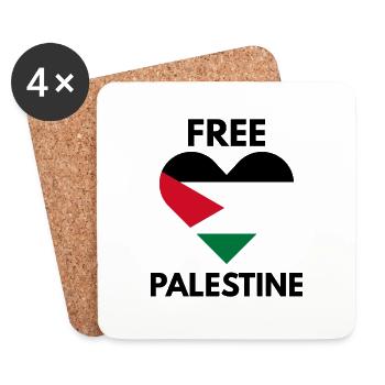 Free Palestine - Coasters (set of 4) - white - Front