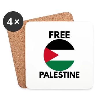 Free Palestine - Coasters (set of 4) - white - Front