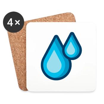 drops of water - Coasters (set of 4) - white - Front