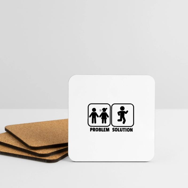 Problem Solution Running Jogging Runner Gift Idea Coasters (set of 4)