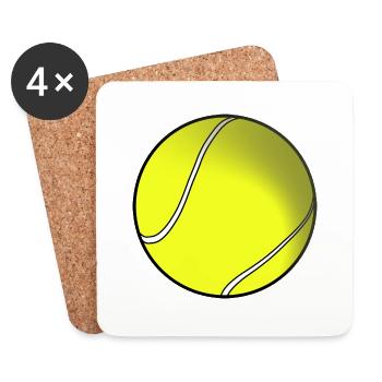 Tennis ball - Coasters (set of 4) - white - Front