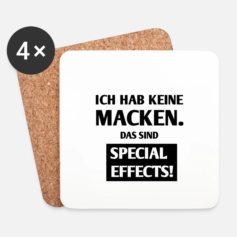 Ich habe keine Macken. Special Effects Spruch - Untersetzer (4er-Set) - Weiß