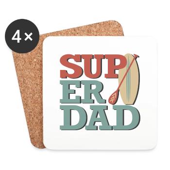 Super Dad - Coasters (set of 4) - white - Front