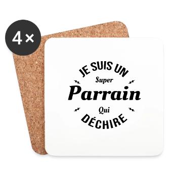 PARRAIN QUI DÉCHIRE - Dessous de verre (lot de 4) - blanc - Devant