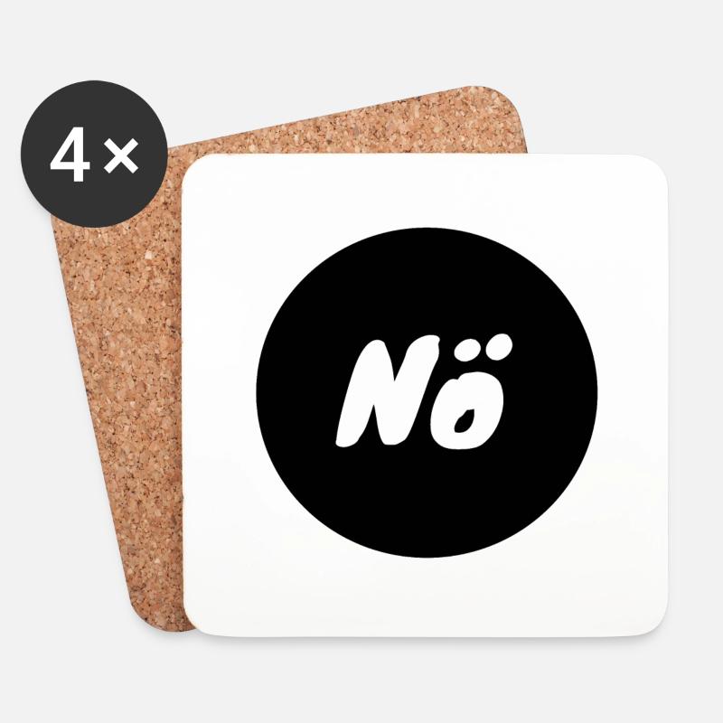Nö - witzig - Untersetzer (4er-Set) - Weiß