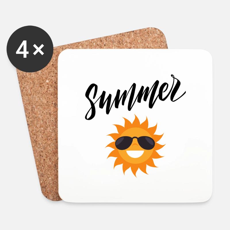 Summer - Untersetzer (4er-Set) - Weiß