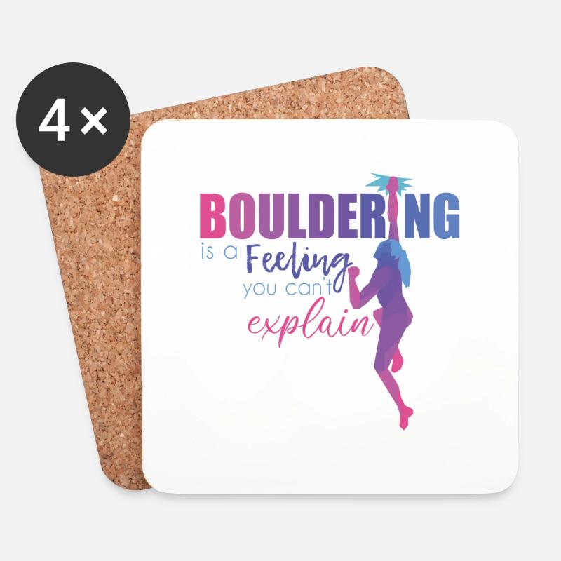 Bouldern - Untersetzer (4er-Set) - Weiß