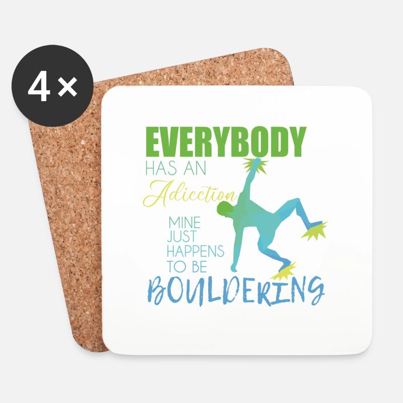 Bouldern - Untersetzer (4er-Set) - Weiß