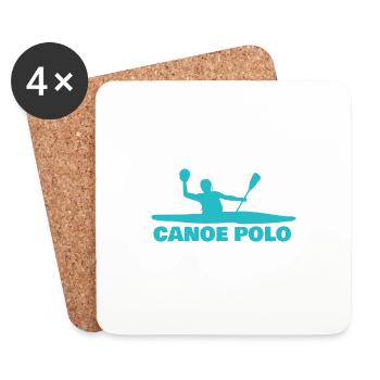 Kanu Polo Kanu fahren Canoe Lover Geschenkidee - Untersetzer (4er-Set) - Weiß - Vorne