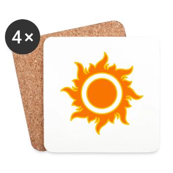Bright Sun Miss Sunshine Summer Stars Stars - Coasters (set of 4) - white - Front