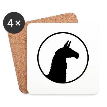 Lama Alpaca South America Latin America Wildlife Inca - Coasters (set of 4) - white - Front