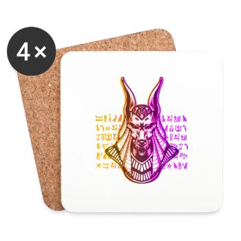 Anubis Gott Ägypten - Untersetzer (4er-Set) - Weiß - Vorne
