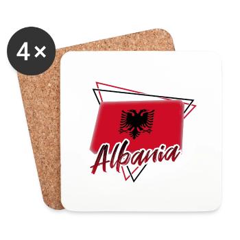 Albania - Coasters (set of 4) - white - Front