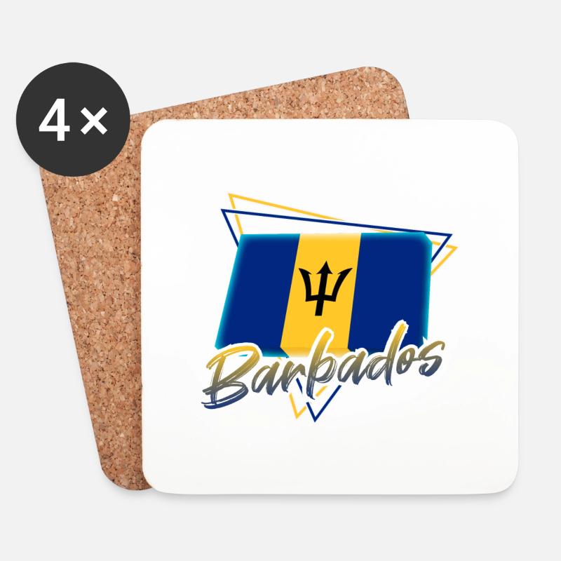 Barbados - Untersetzer (4er-Set) - Weiß
