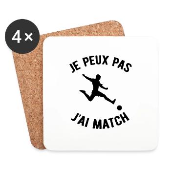 JE PEUX PAS J'AI MATCH - Dessous de verre (lot de 4) - blanc - Devant