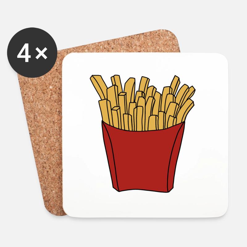 pommes - Untersetzer (4er-Set) - Weiß