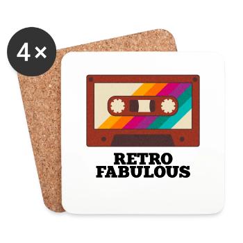 Retro Fabelhaft - Untersetzer (4er-Set) - Weiß - Vorne