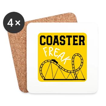 montagnes russes freak - Dessous de verre (lot de 4) - blanc - Devant