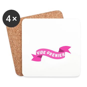 Je peux pas j'ai vide grenier - Dessous de verre (lot de 4) - blanc - Devant