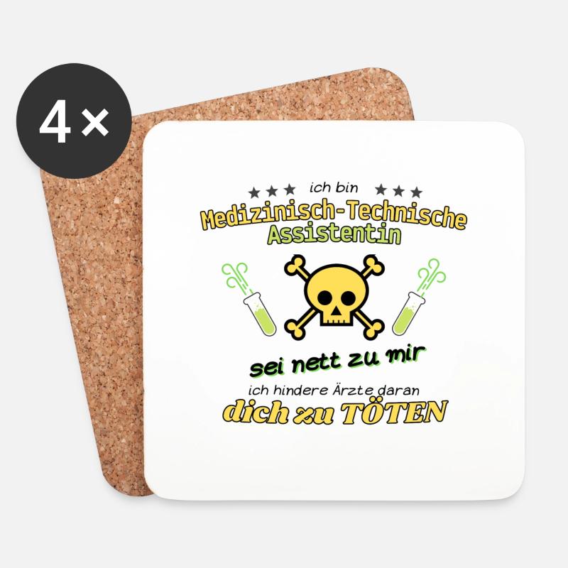 MTA sei nett zu mir - Untersetzer (4er-Set) - Weiß