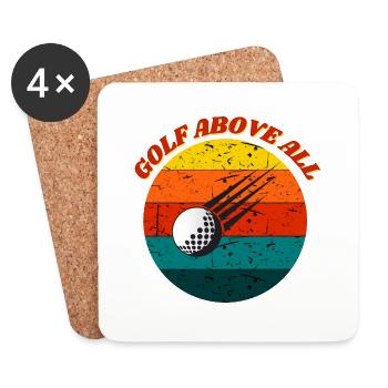 Le golf avant tout le sport - Dessous de verre (lot de 4) - blanc - Devant