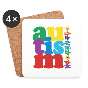 autism - Coasters (set of 4) - white - Front