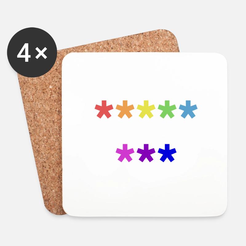 Anti-PIS LGBT+ - Untersetzer (4er-Set) - Weiß