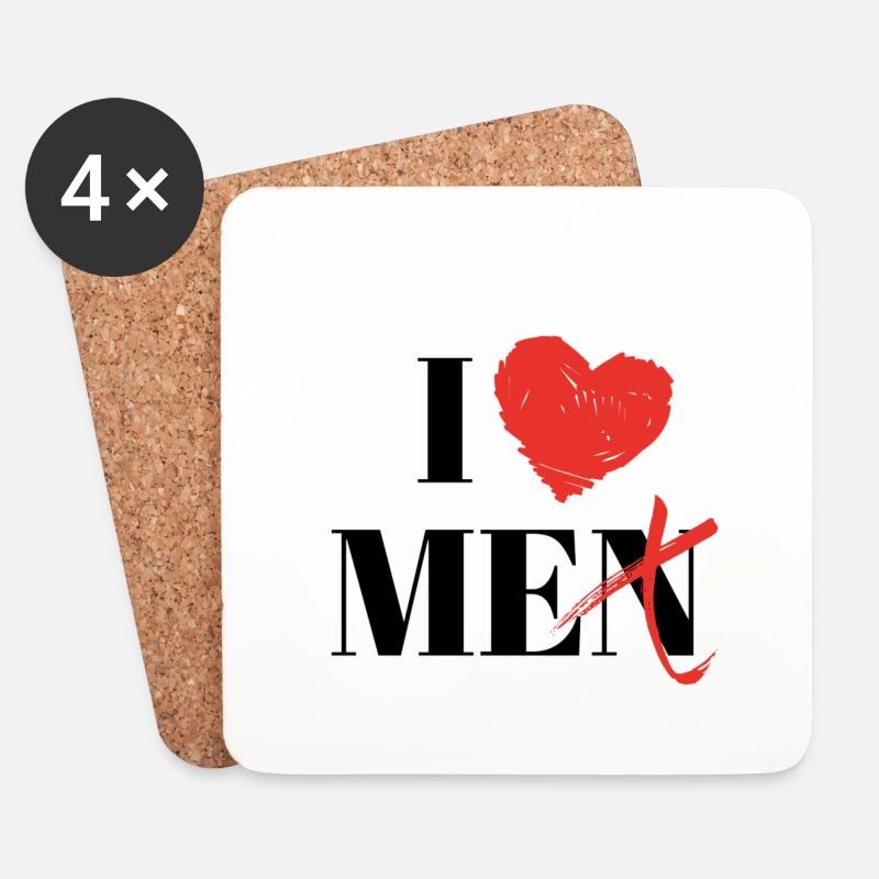 I love me - Untersetzer (4er-Set) - Weiß