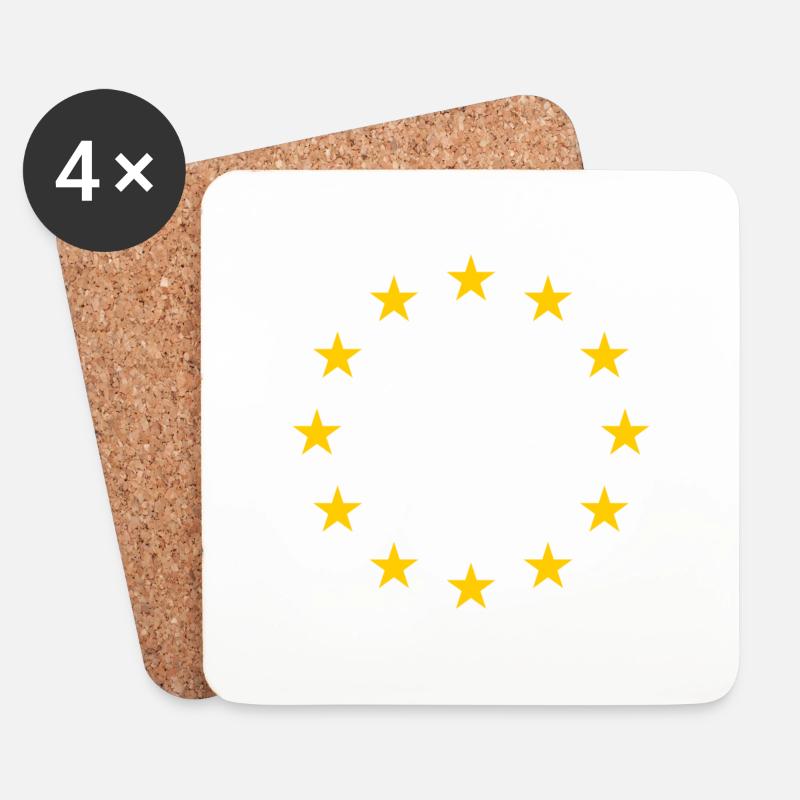 Europa - Untersetzer (4er-Set) - Weiß