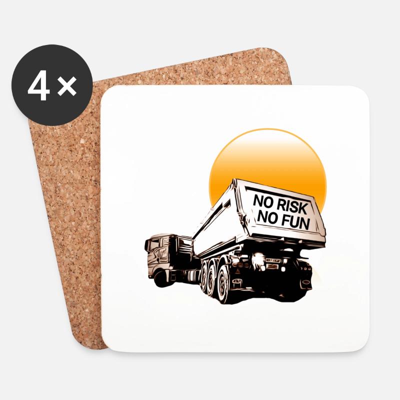 Truck - Untersetzer (4er-Set) - Weiß