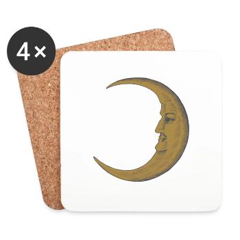 moon - Dessous de verre (lot de 4) - blanc - Devant