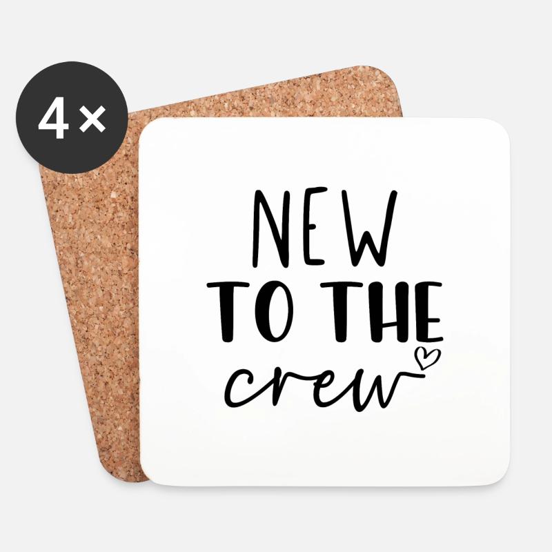 New to the crew - Untersetzer (4er-Set) - Weiß