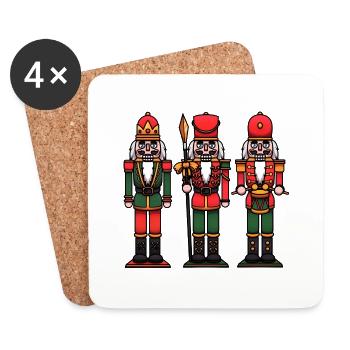 Cartoon Nutcracker's - Coasters (set of 4) - white - Front