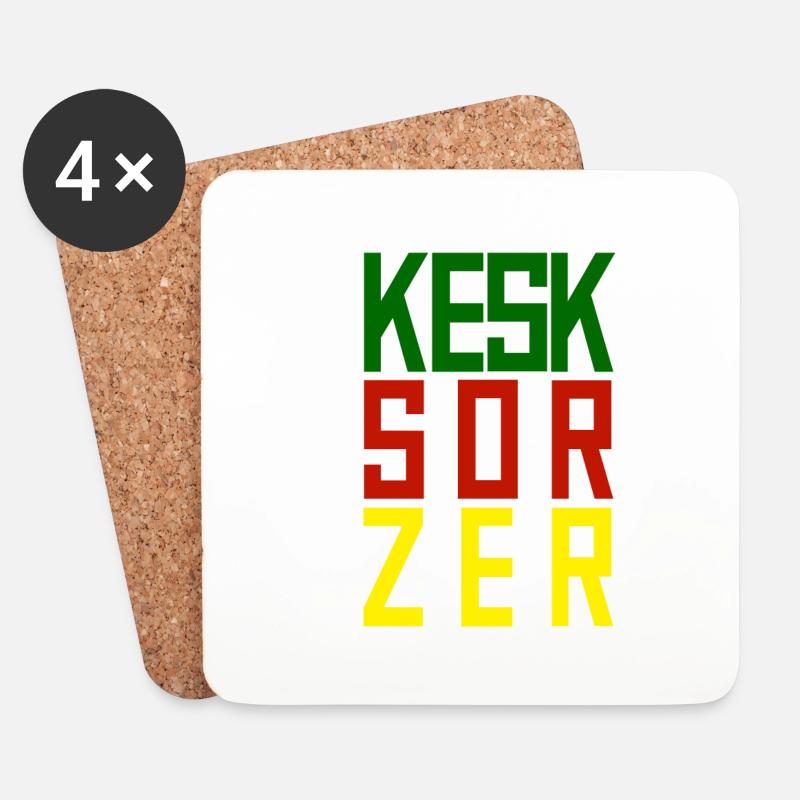 Kesk Sor Zer - Untersetzer (4er-Set) - Weiß