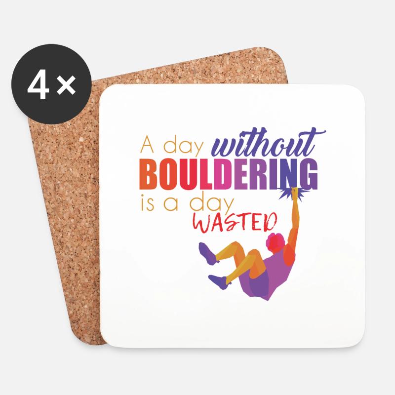 Bouldern - Untersetzer (4er-Set) - Weiß