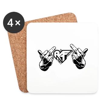 DOUBLE FUCK BLACK r a f Rien a Foutre - Dessous de verre (lot de 4) - blanc - Devant