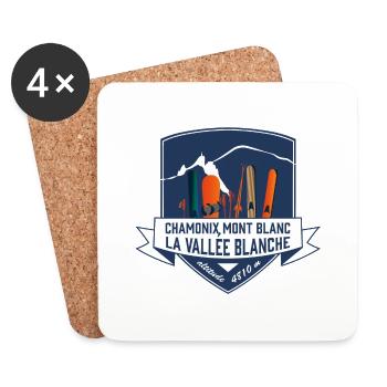 ecusson chamonix mont blanc leewarddesign - Untersetzer (4er-Set) - Weiß - Vorne