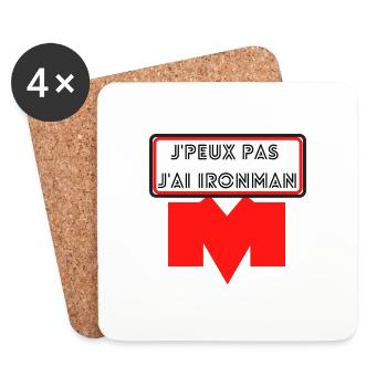 je peux pas j'ai - Dessous de verre (lot de 4) - blanc - Devant