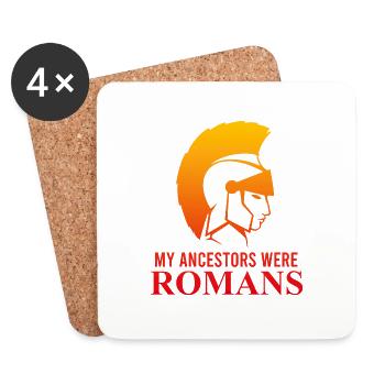 My Ancestors were Romans Italienische Wurzeln - Untersetzer (4er-Set) - Weiß - Vorne