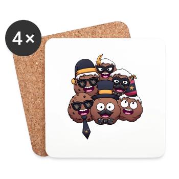 Funny Oliebollen Dressed As New Year's - Coasters (set of 4) - white - Front