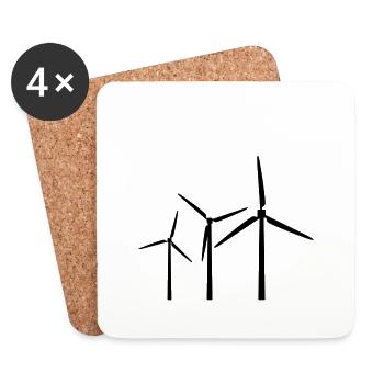 windmill simple - Coasters (set of 4) - white - Front