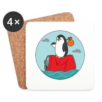 Pollution Recycling - Coasters (set of 4) - white - Front