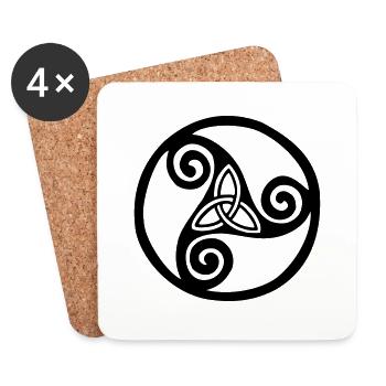 Trisquel - Dessous de verre (lot de 4) - blanc - Devant