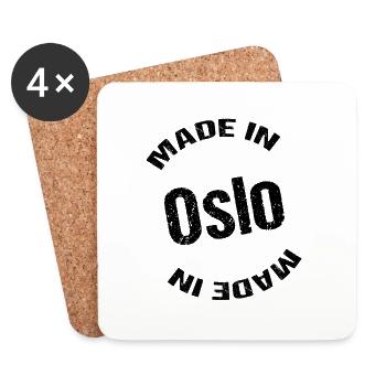Hergestellt in Oslo - Untersetzer (4er-Set) - Weiß - Vorne