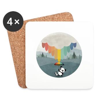 Panda. Together - Untersetzer (4er-Set) - Weiß - Vorne