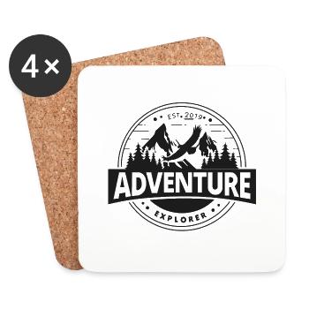 Adventure Explorer - Coasters (set of 4) - white - Front