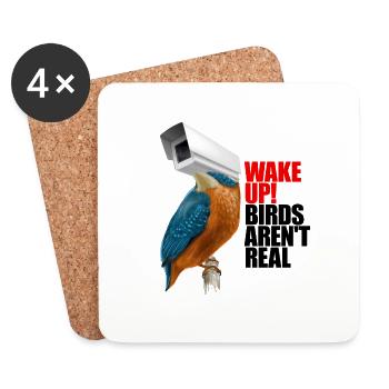 birds aren't real - Untersetzer (4er-Set) - Weiß - Vorne
